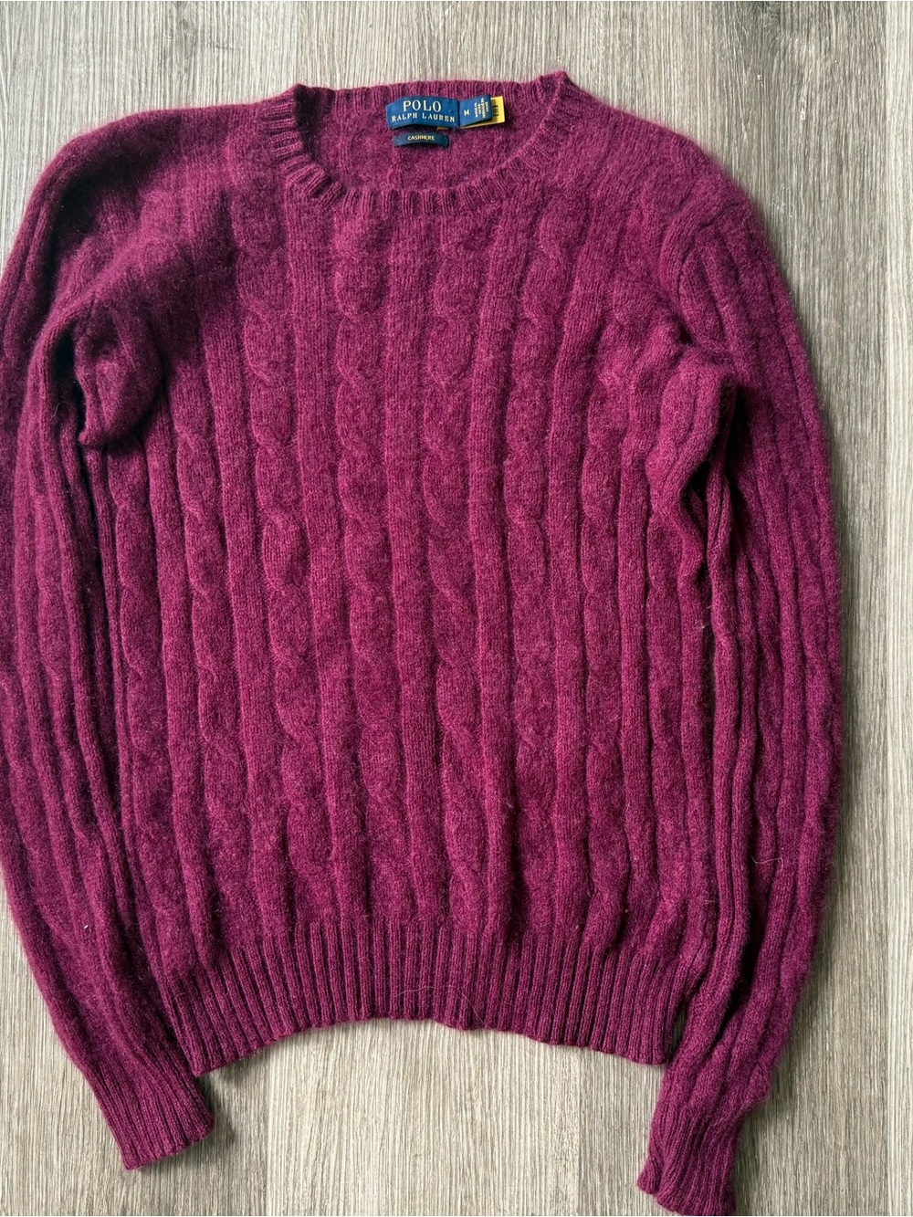 Polo Ralph Lauren 100% Cashmere Cable Knit Sweater M